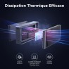 Uvert boîtier ssd m2 40gbps, boîtier usb 4 nvme compatible avec thunderbolt 4/3 adaptateur disque dur externe aluminium compatib