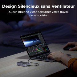 Uvert boîtier ssd m2 40gbps, boîtier usb 4 nvme compatible avec thunderbolt 4/3 adaptateur disque dur externe aluminium compatib