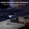 Uvert boîtier ssd m2 40gbps, boîtier usb 4 nvme compatible avec thunderbolt 4/3 adaptateur disque dur externe aluminium compatib