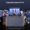 Uvert boîtier ssd m2 40gbps, boîtier usb 4 nvme compatible avec thunderbolt 4/3 adaptateur disque dur externe aluminium compatib