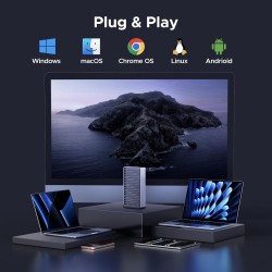 Uvert boîtier ssd m2 40gbps, boîtier usb 4 nvme compatible avec thunderbolt 4/3 adaptateur disque dur externe aluminium compatib