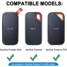 Lacdo Étui Disque Dur Externe Housse de Protection pour SanDisk Extreme Pro/SanDisk Extreme Portable SSD Externes SDSSDE81 SDSSD