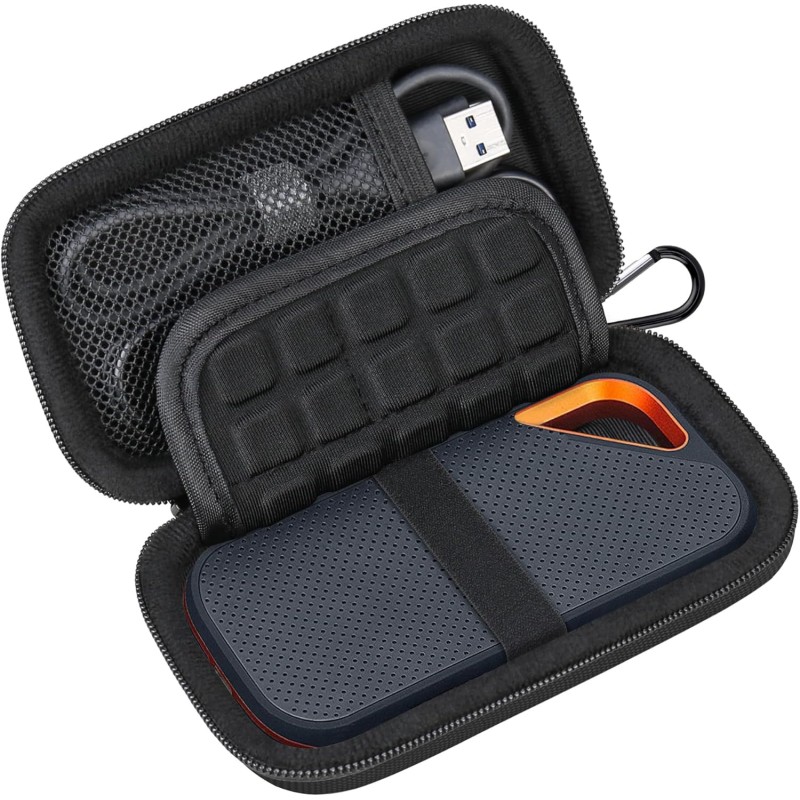 Lacdo Étui Disque Dur Externe Housse de Protection pour SanDisk Extreme Pro/SanDisk Extreme Portable SSD Externes SDSSDE81 SDSSD