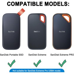 Lacdo étui disque dur externe housse de protection pour sandisk extreme pro/sandisk extreme portable ssd externes sdssde81 sdssd