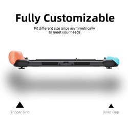 By skull & co. neogrip for nintendo switch 2: an ergonomic grip hard shell handheld case with replaceable grips [to fit all hand