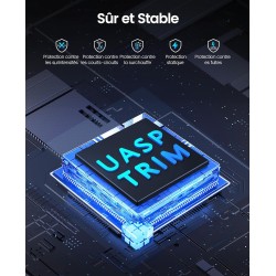 ORICO SATA SSD/HDD Dock pour Disque Dur, USB 3.0 Station d'accueil pour Dique Dur de 2,5 et 3,5 Pouces, Supporte UASP et Les dis