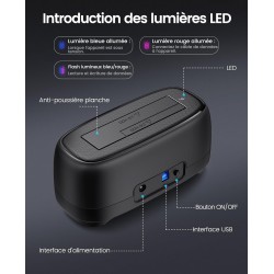 ORICO SATA SSD/HDD Dock pour Disque Dur, USB 3.0 Station d'accueil pour Dique Dur de 2,5 et 3,5 Pouces, Supporte UASP et Les dis