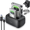 ORICO Docking Station pour 2 Disques Dur SATA SSD HDD de 2,5 et 3,5 Pouces, USB 3.0 Station d'accueil Disque Dur, Supporte UASP 