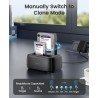 ORICO Docking Station pour 2 Disques Dur SATA SSD HDD de 2,5 ou 3,5 Pouces, USB 3.0 Station d'accueil Disque Dur, Fonction Clona
