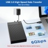 Boitier Disque Dur 3.5, 6Gbps Station d'accueil pour Disque Dur USB 3.0 SATA HDD pour DisqueDur SATA 2,5"/3,5" SATAHDD/SSD, Adap