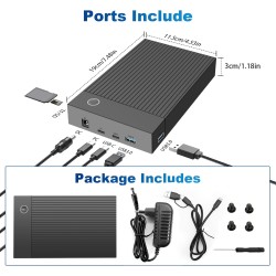 Boitier Disque Dur 3.5, 6Gbps Station d'accueil pour Disque Dur USB 3.0 SATA HDD, DisqueDur SATA 2,5"/3,5" SATAHDD/SSD, et Souti