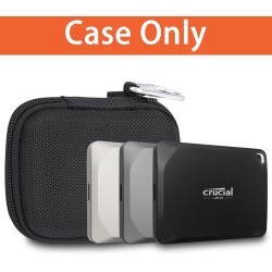 Aenllosi Rigide Housse Étui pour Crucial X9/X9 Pro/X10 Pro 1TB/2TB/4TB SSD Portable, Étui de Protection pour Clé USB, Gestionnai