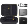 Aenllosi Rigide Housse Étui pour Crucial X9/X9 Pro/X10 Pro 1TB/2TB/4TB SSD Portable, Étui de Protection pour Clé USB, Gestionnai