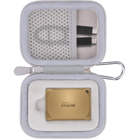 Aenllosi pour Crucial X10/X10 Pro/X9/X9 Pro 1To/2To/4To SSD Portable, Housse de Protection pour Clé USB Crucial, Organisateur de