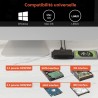 Alxum Adaptateur USB 3.0 vers IDE/SATA Disque Dur, Adaptateur Disque Dur IDE pour 2.5/ 3.5 Pouces SATA HDD/SSD avec Alimentation