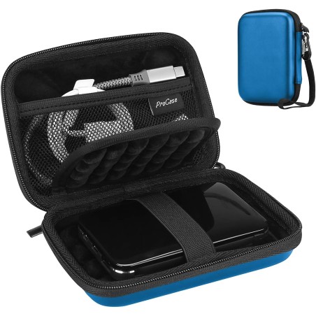 ProCase Étui Disque Dur Externe 2,5", Housse de Protection pour WD, Toshiba, Canvio, Seagate, Samsung SSD HDD, Pochette Portable