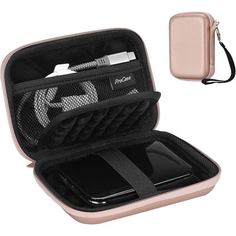ProCase Étui Disque Dur Externe 2,5", Housse de Protection pour WD, Toshiba, Canvio, Seagate, Samsung SSD HDD, Pochette Portable