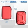 ProCase Étui Disque Dur Externe 2,5", Housse de Protection pour WD, Toshiba, Canvio, Seagate, Samsung SSD HDD, Pochette Portable