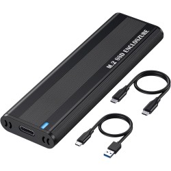 Boîtier SSD M.2 NVMe, USB C 3.1 Gen 2, pour M.2 PCIe NVMe M-Key 2242/2260/2280 SSD/UASP-Trim, Câbles Inclus