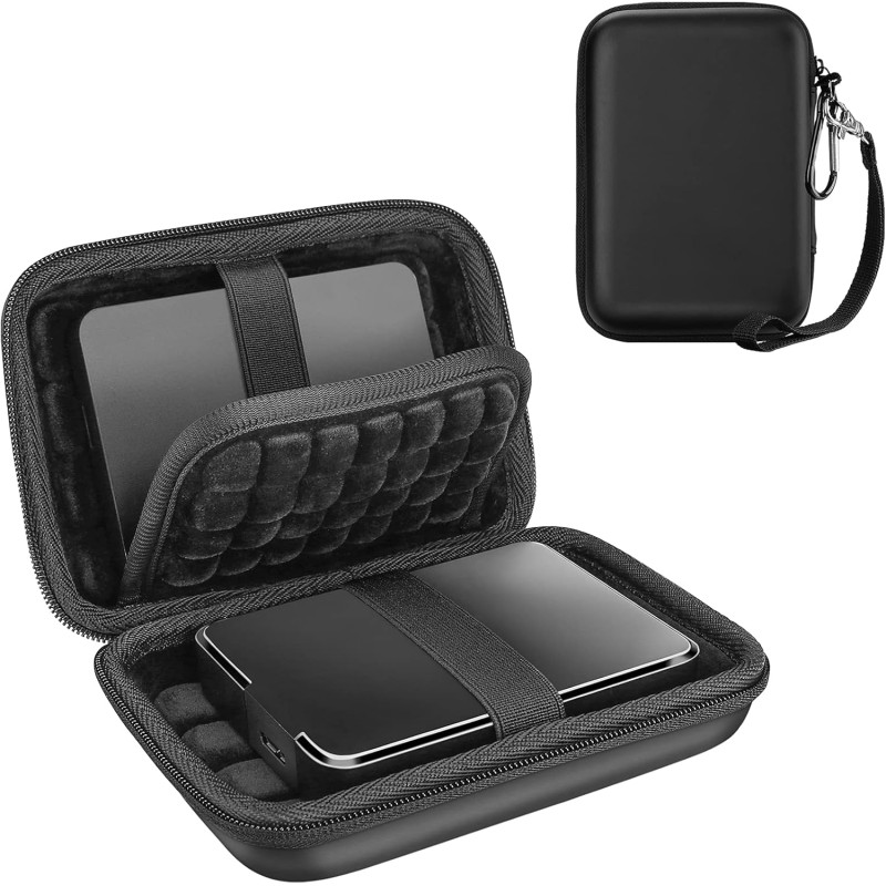 ProCase Étui Disque Dur Externe 2 x 2,5", Housse de Protection pour WD, Toshiba, Canvio, Seagate, Samsung SSD HDD, Pochette Port
