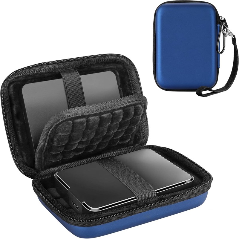 ProCase Étui Disque Dur Externe 2,5", Housse de Protection pour WD, Toshiba, Canvio, Seagate, Samsung SSD HDD, Pochette Portable