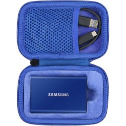 co2CREA Dur Étui de Voyage Rigide Housse Cas pour Samsung T7 / T7 Touch Disque SSD Externe Portable (boîte Seule)(pour T7 / T7 T