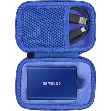 co2CREA Dur Étui de Voyage Rigide Housse Cas pour Samsung T7 / T7 Touch Disque SSD Externe Portable (boîte Seule)(pour T7 / T7 T