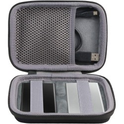 co2CREA Dur Étui de Voyage Rigide Housse Cas pour Samsung T7 / T7 Touch Disque SSD Externe Portable (boîte Seule) (pour T7 / T7 