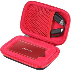co2CREA Dur Étui de Voyage Rigide Housse Cas pour Samsung T7 / T7 Touch Disque SSD Externe Portable (boîte Seule) (pour T7 / T7 