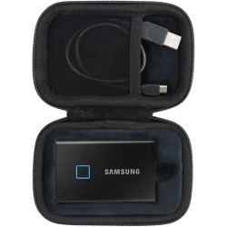 co2CREA Dur Étui de Voyage Rigide Housse Cas pour Samsung T7 / T7 Touch Disque SSD Externe Portable (boîte Seule) (pour T7 / T7 