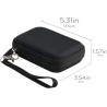 co2CREA Dur Étui de Voyage Rigide Housse Cas pour Samsung T7 / T7 Touch Disque SSD Externe Portable (boîte Seule) (pour T7 / T7 