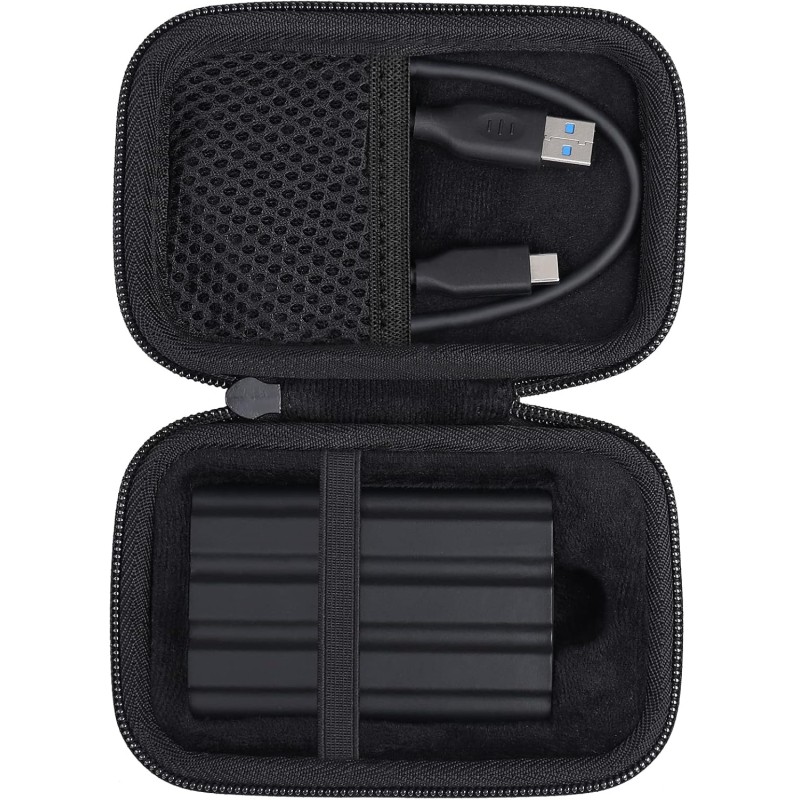 co2CREA Dur Étui de Voyage Rigide Housse Cas pour Samsung T7 Shield Disque SSD Externe Portable(boîte Seule) (pour T7 Shield, No