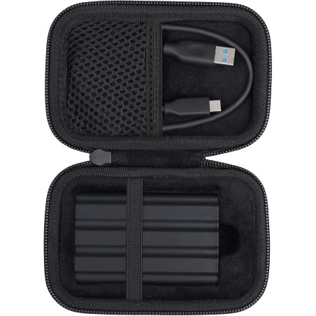 co2CREA Dur Étui de Voyage Rigide Housse Cas pour Samsung T7 Shield Disque SSD Externe Portable(boîte Seule) (pour T7 Shield, No