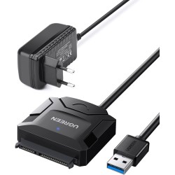 Uvert adaptateur usb 3.0 vers sata câble pour disque dur 2,5 3,5 pouces hdd ssd supporte uasp trim avec alimentation supplémenta