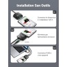 Uvert adaptateur usb 3.0 vers sata câble pour disque dur 2,5 3,5 pouces hdd ssd supporte uasp trim avec alimentation supplémenta