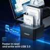FIDECO HDD Docking Station, Station d'accueil pour Disque Dur USB3.0 pour 2,5 et 3,5 Pouces SATA HDD/SSD, Double Baie, Prise en 