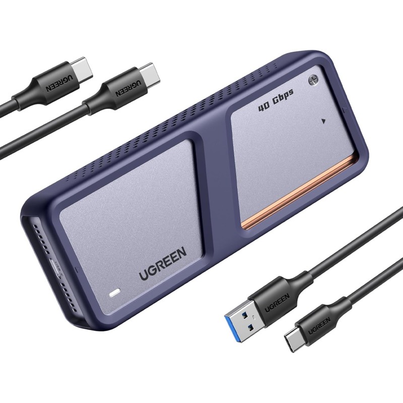 Uvert boîtier m.2 ssd nvme 40 gbps usb adaptateur disque dur externe pcie aluminium m2 2230 2242 2260 2280 supporte thunderbolt 