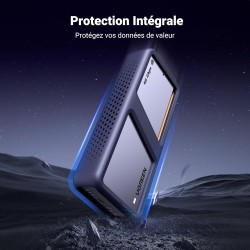 Uvert boîtier m.2 ssd nvme 40 gbps usb adaptateur disque dur externe pcie aluminium m2 2230 2242 2260 2280 supporte thunderbolt 