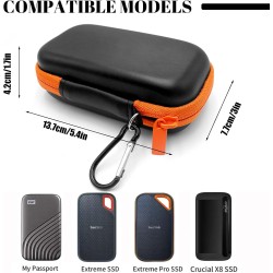 Étui pour SanDisk, étui pour SanDisk Extreme Pro/Extreme Portable External Case, Rigid Travel Case, Protective Case for External