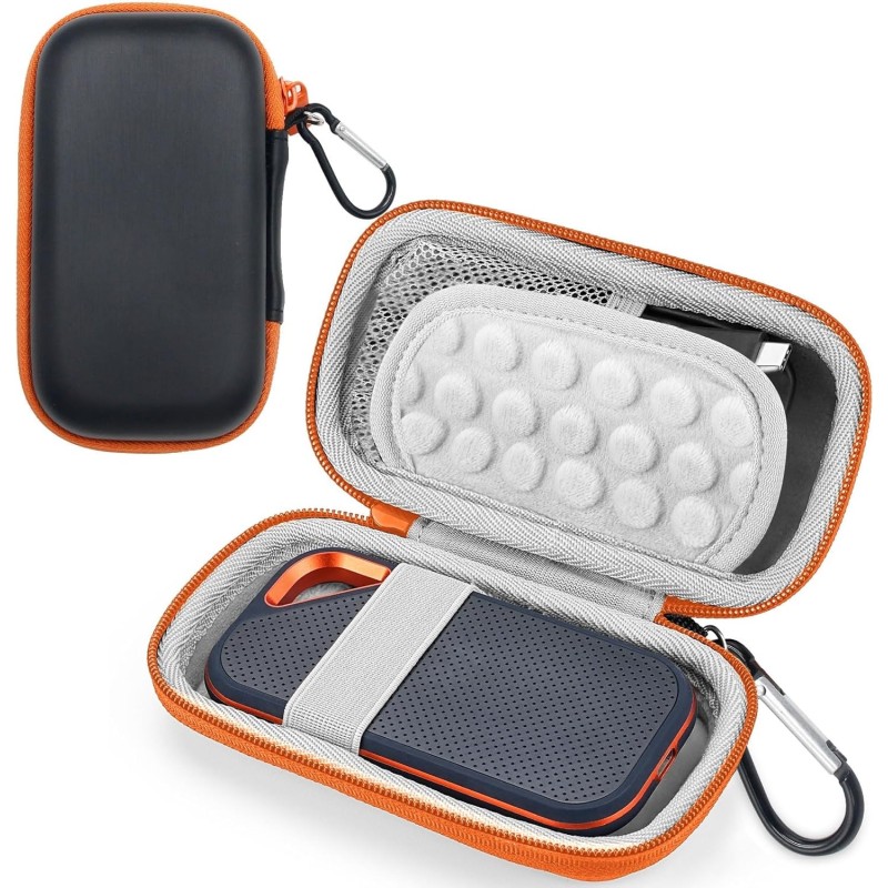 Étui pour SanDisk, étui pour SanDisk Extreme Pro/Extreme Portable External Case, Rigid Travel Case, Protective Case for External
