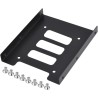 TRIXES Métal Noir 2,5 Pouces SSD à 3,5 Pouces SSD Kit de Montage de Disque Dur Interne - Support pour Disque Dur - Remplacement 