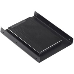 TRIXES Métal Noir 2,5 Pouces SSD à 3,5 Pouces SSD Kit de Montage de Disque Dur Interne - Support pour Disque Dur - Remplacement 