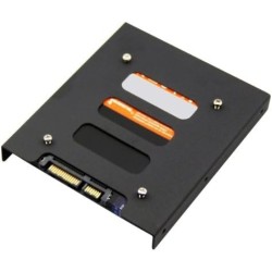 TRIXES Métal Noir 2,5 Pouces SSD à 3,5 Pouces SSD Kit de Montage de Disque Dur Interne - Support pour Disque Dur - Remplacement 