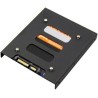 TRIXES Métal Noir 2,5 Pouces SSD à 3,5 Pouces SSD Kit de Montage de Disque Dur Interne - Support pour Disque Dur - Remplacement 