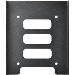 TRIXES Métal Noir 2,5 Pouces SSD à 3,5 Pouces SSD Kit de Montage de Disque Dur Interne - Support pour Disque Dur - Remplacement 