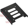 TRIXES Métal Noir 2,5 Pouces SSD à 3,5 Pouces SSD Kit de Montage de Disque Dur Interne - Support pour Disque Dur - Remplacement 