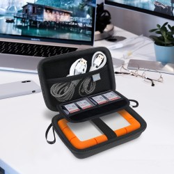 Lacdo Étui de Transport pour Disque Dur pour LaCie Rugged/Rugged Mini/Rugged Thunderbolt USB-C External Hard Drive Portable HDD 