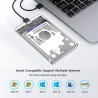 USB 3.0 Boîtier Disque Dur 2,5" ,Boitier Externe Disque 5Gbps pour SATA HDD et SSD de 2,5'' et 7/9.5 mm, accélération UASP, Trim