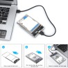 USB 3.0 Boîtier Disque Dur 2,5" ,Boitier Externe Disque 5Gbps pour SATA HDD et SSD de 2,5'' et 7/9.5 mm, accélération UASP, Trim
