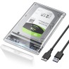 POSUGEAR Boitier Disque Dur 2.5'', USB 3.0 Boitier Externe Disque 5Gbps pour SATA HDD et SSD de 2,5'' et 7 mm/9.5 mm, Boitier SS